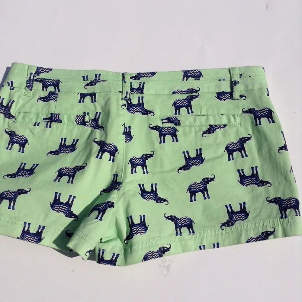 Red Camel Elephant Print Shorts - Picture 3 of 4